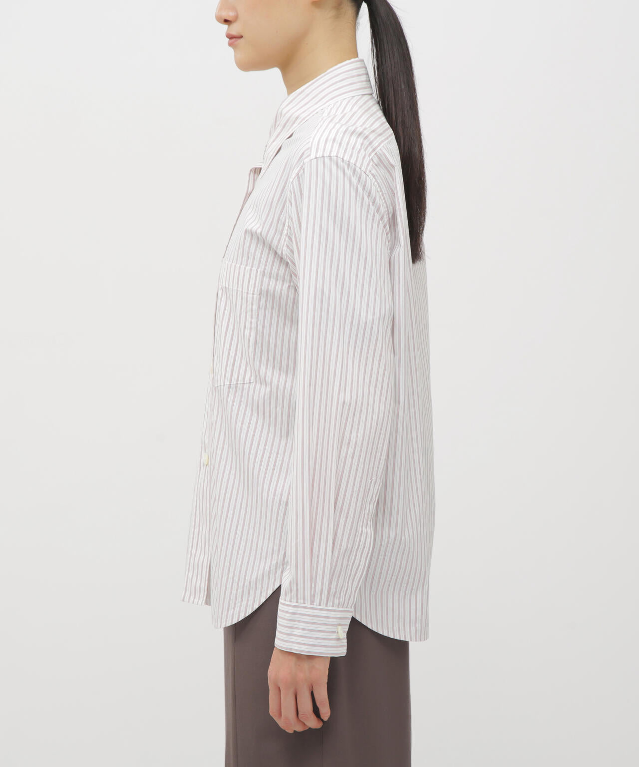 FINE DOUBLE STRIPE COTTON SHIRT