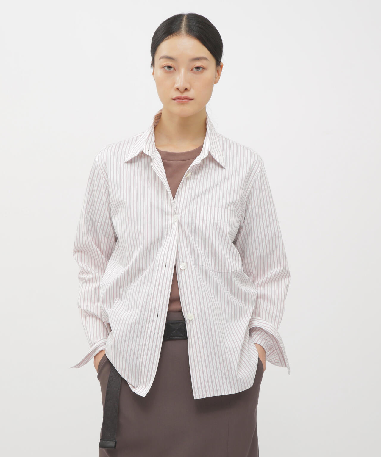 FINE DOUBLE STRIPE COTTON SHIRT