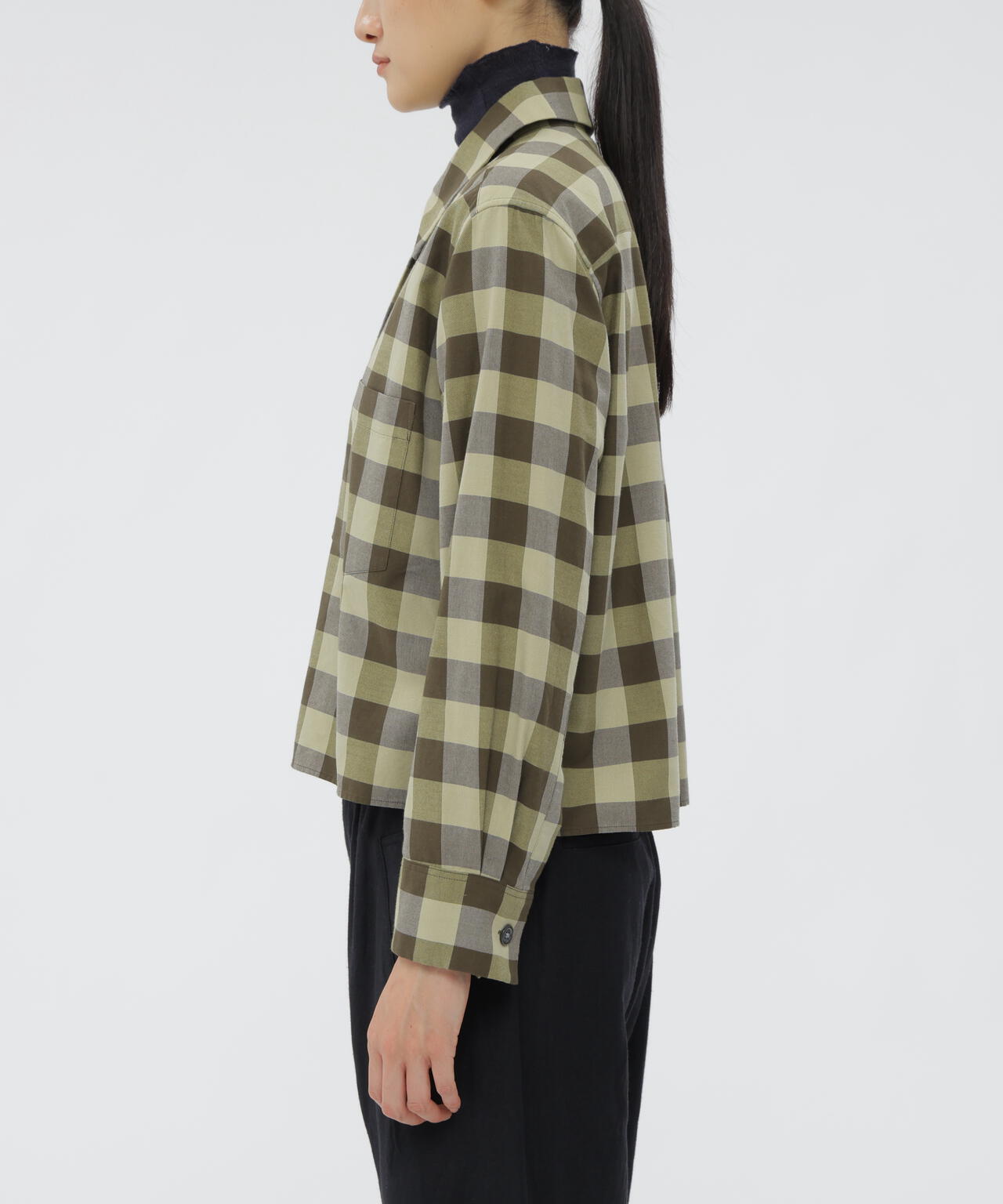 COTTON CASHMERE CHECK SHIRT