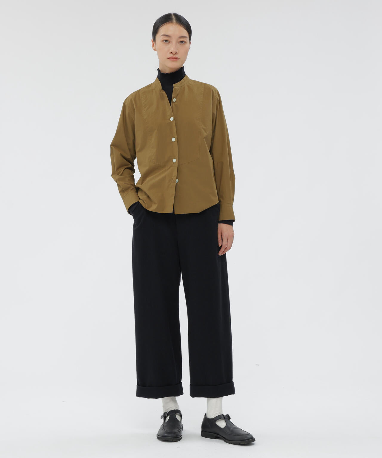 COTTON WOOL POPLIN SHIRT | MARGARET HOWELL（マーガレット・ハウエル