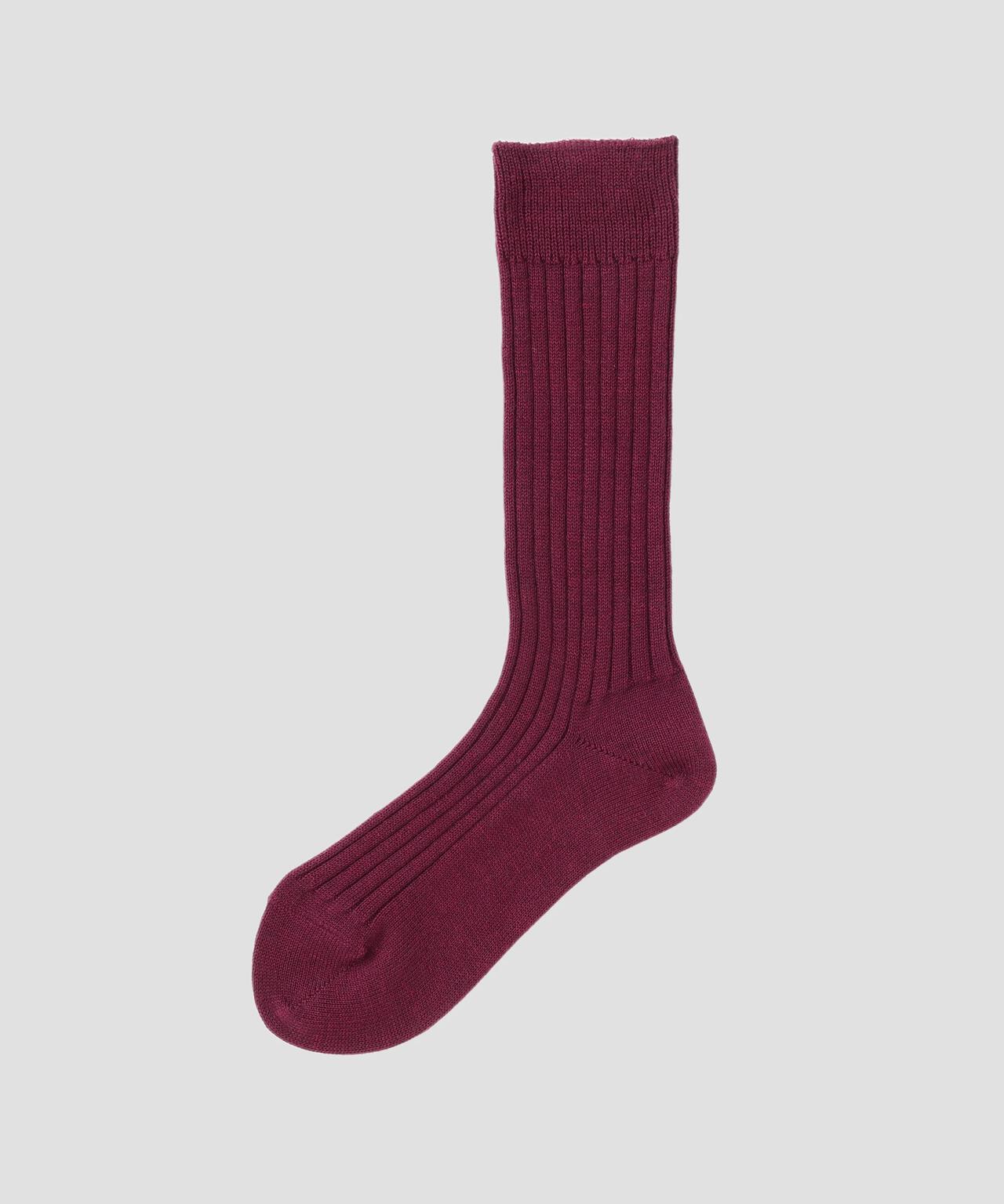 WOOL COTTON RIB SOCKS