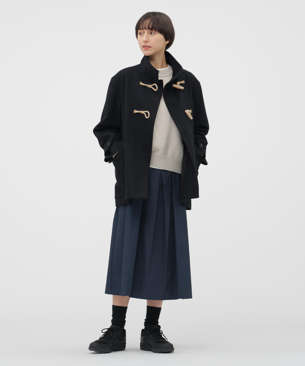 LIGHT FLANNEL WOOL COAT