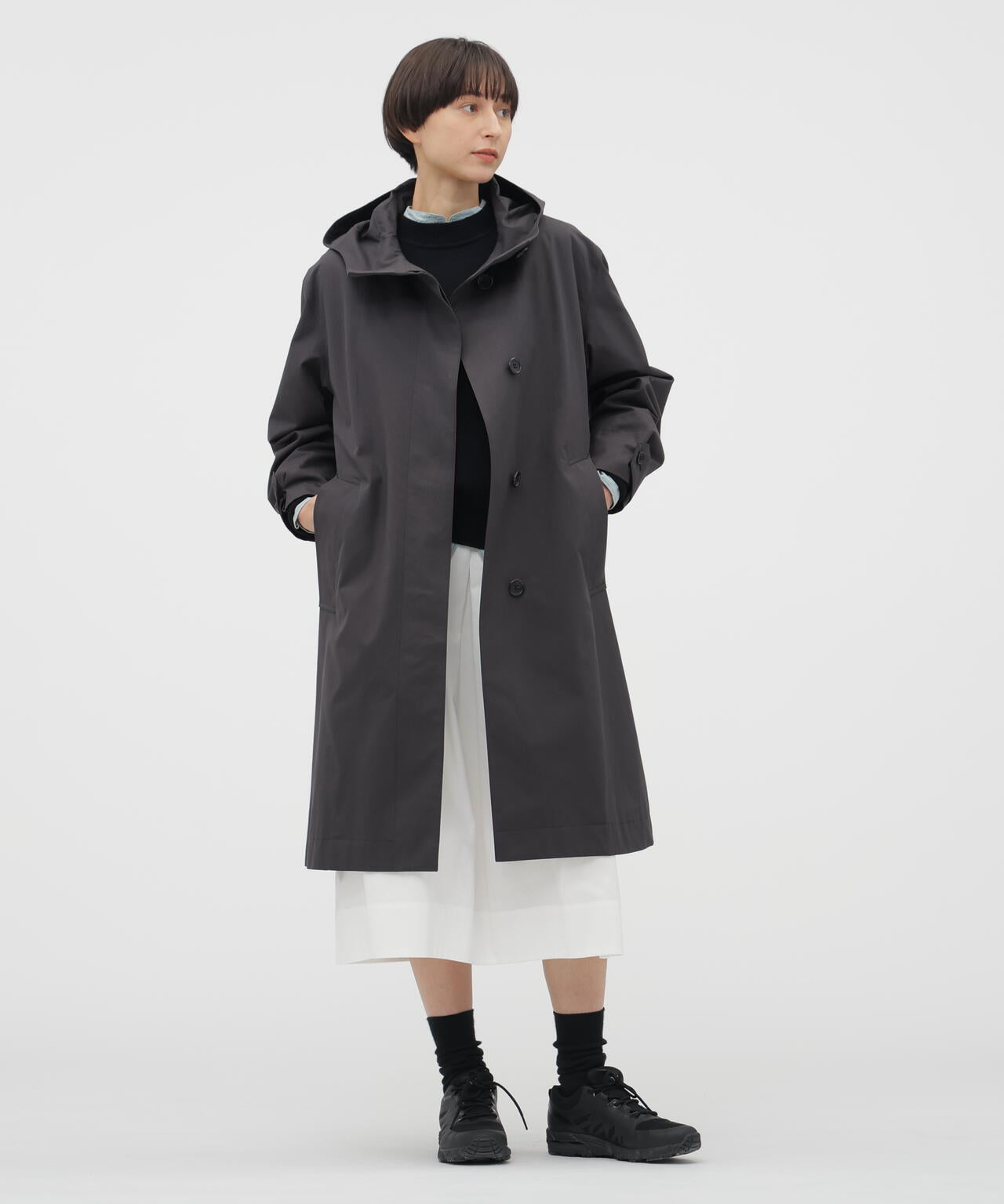 DENSE COTTON POPLIN COAT