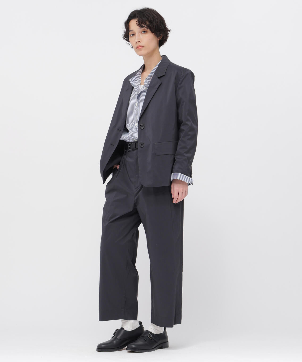 FINE STRIPE COTTON SILK JACKET | MARGARET HOWELL（マーガレット