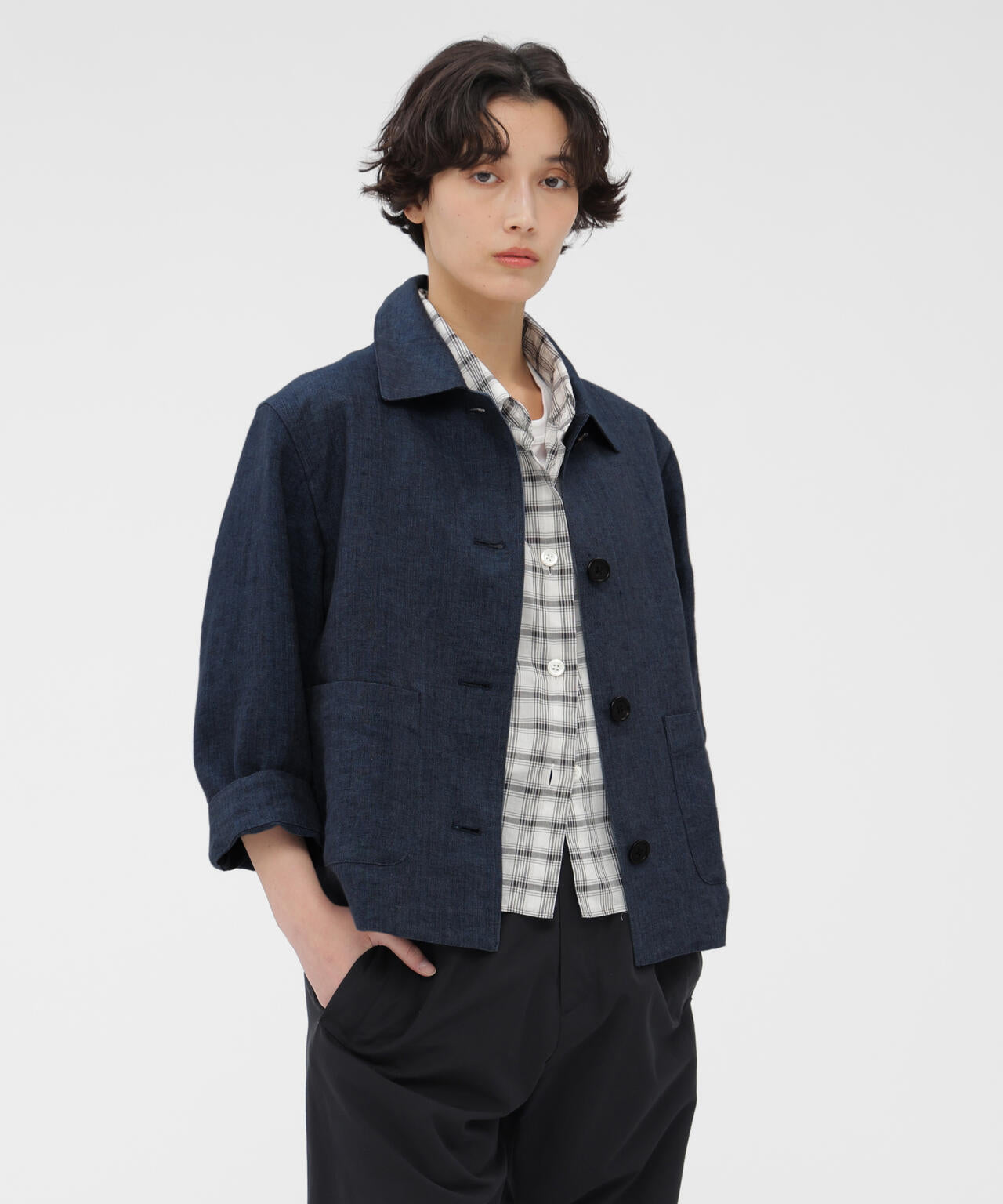 FADED LINEN BLOUSON | MARGARET HOWELL（マーガレット・ハウエル