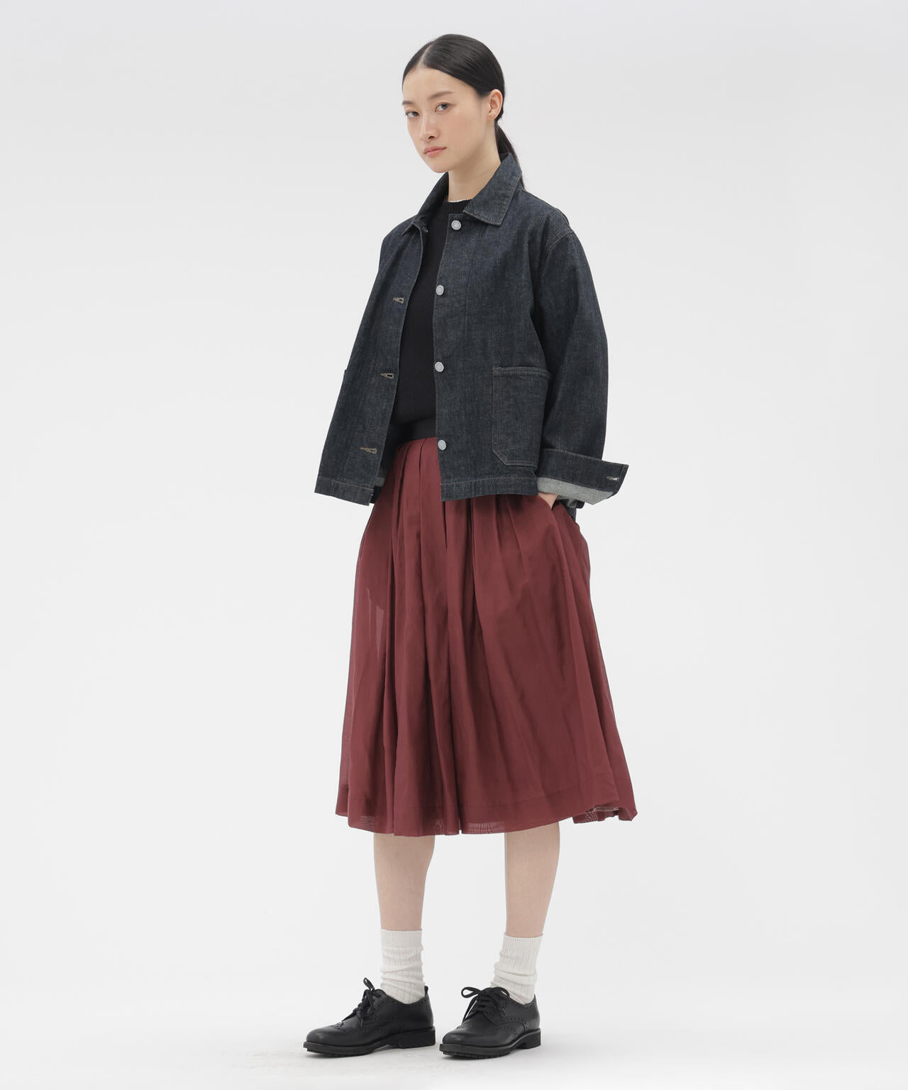 超美品！マーガレットハウエル　シルクスカート SHEER COTTON SILK SKIRT | MARGARET HOWELL（マーガレット・ハウエル