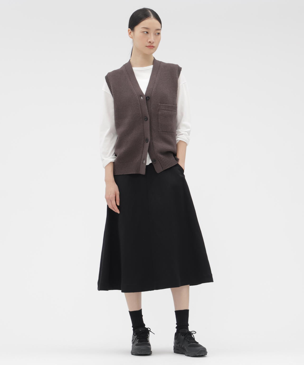RAYON LINEN TWILL SKIRT | MARGARET HOWELL（マーガレット・ハウエル