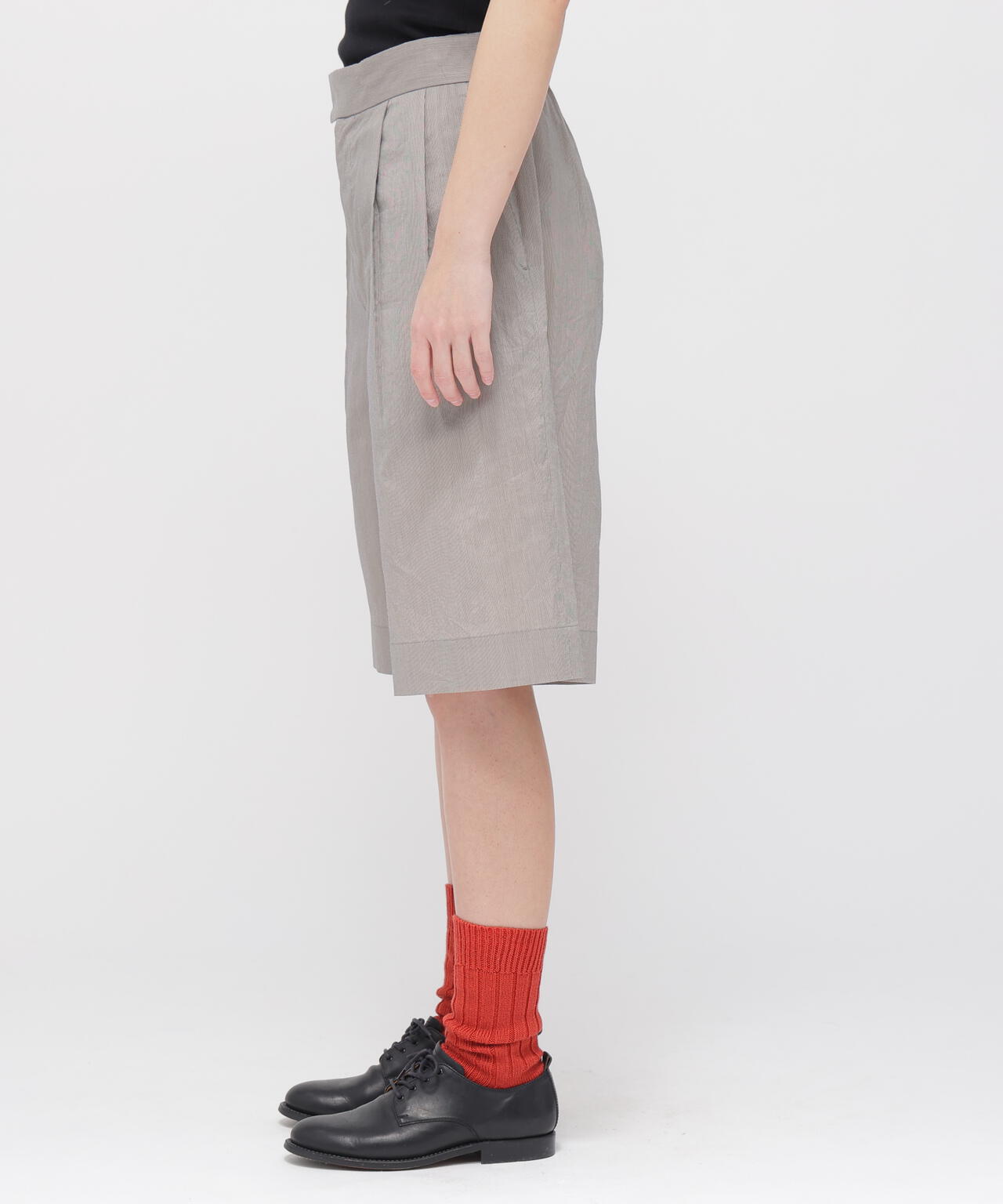 FINE STRIPE COTTON SILK TROUSERS