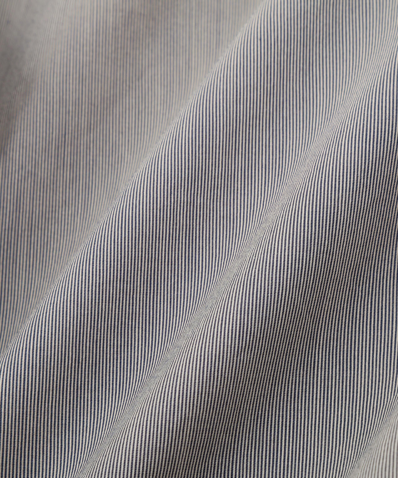 FINE STRIPE COTTON SILK TROUSERS