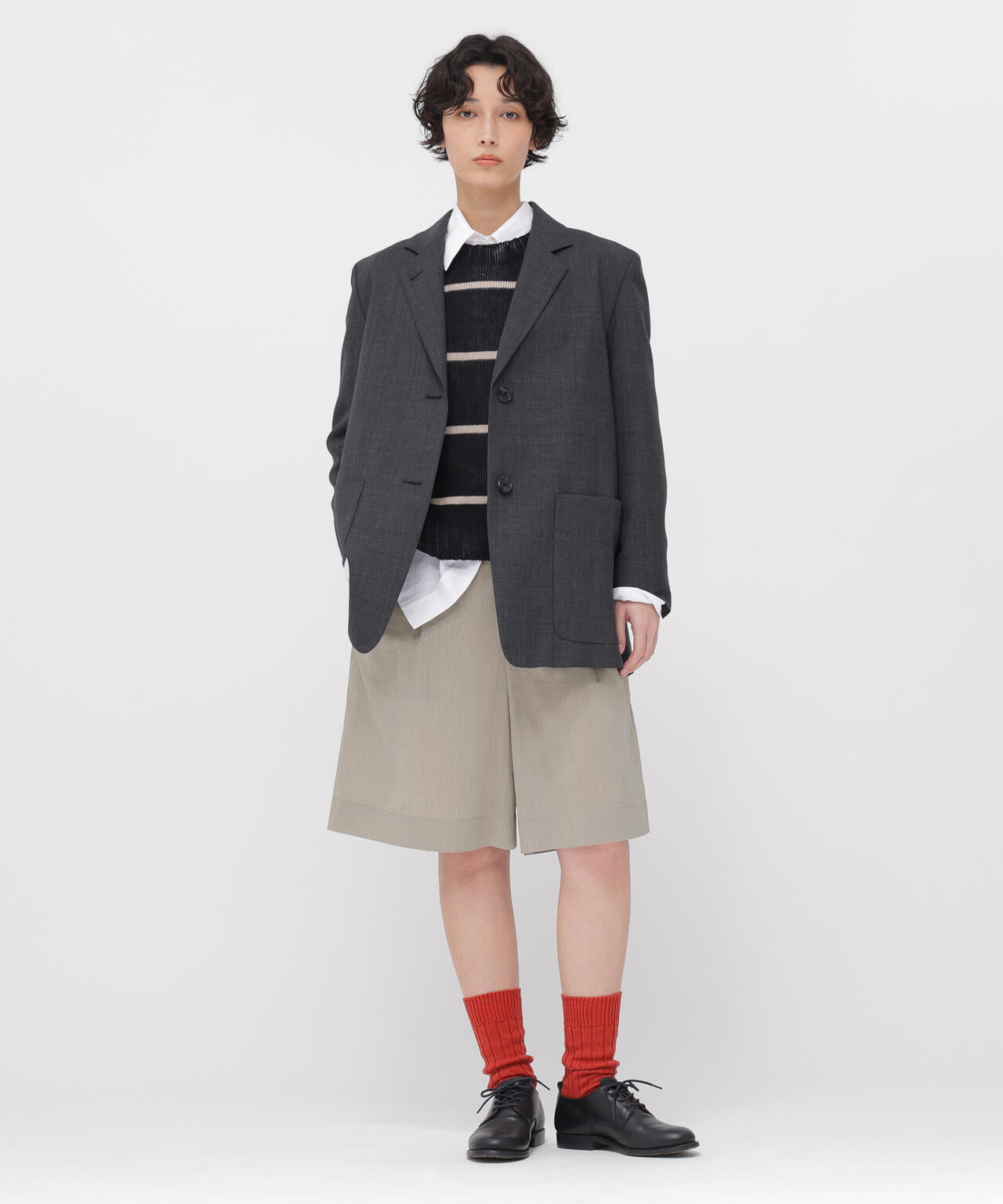 FINE STRIPE COTTON SILK TROUSERS | MARGARET HOWELL（マーガレット