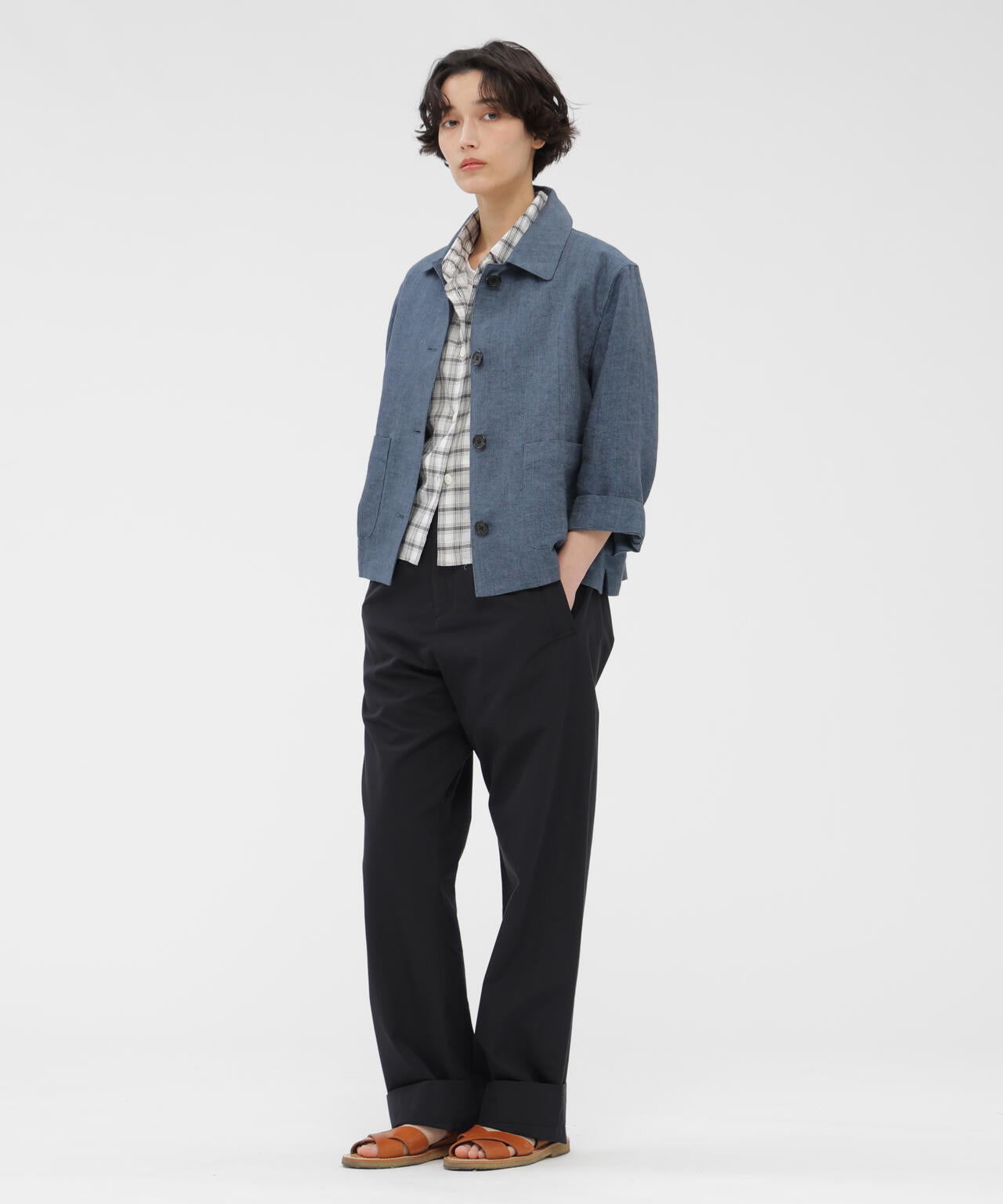 LIGHT COTTON POPLIN TROUSERS | MARGARET HOWELL（マーガレット