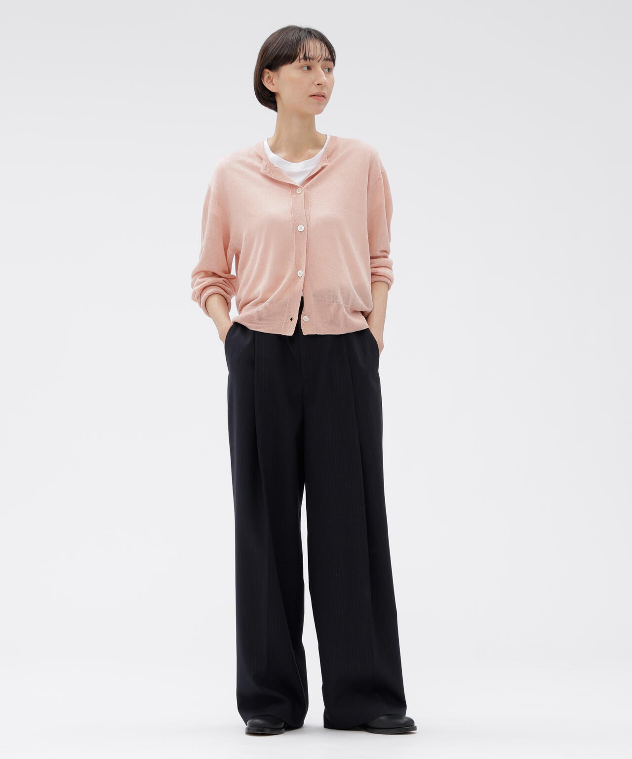 SUBTLE STRIPE WOOL TROUSERS | MARGARET HOWELL（マーガレット