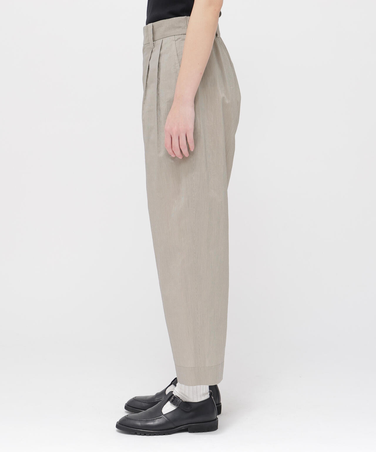 FINE STRIPE COTTON SILK TROUSERS | MARGARET HOWELL（マーガレット