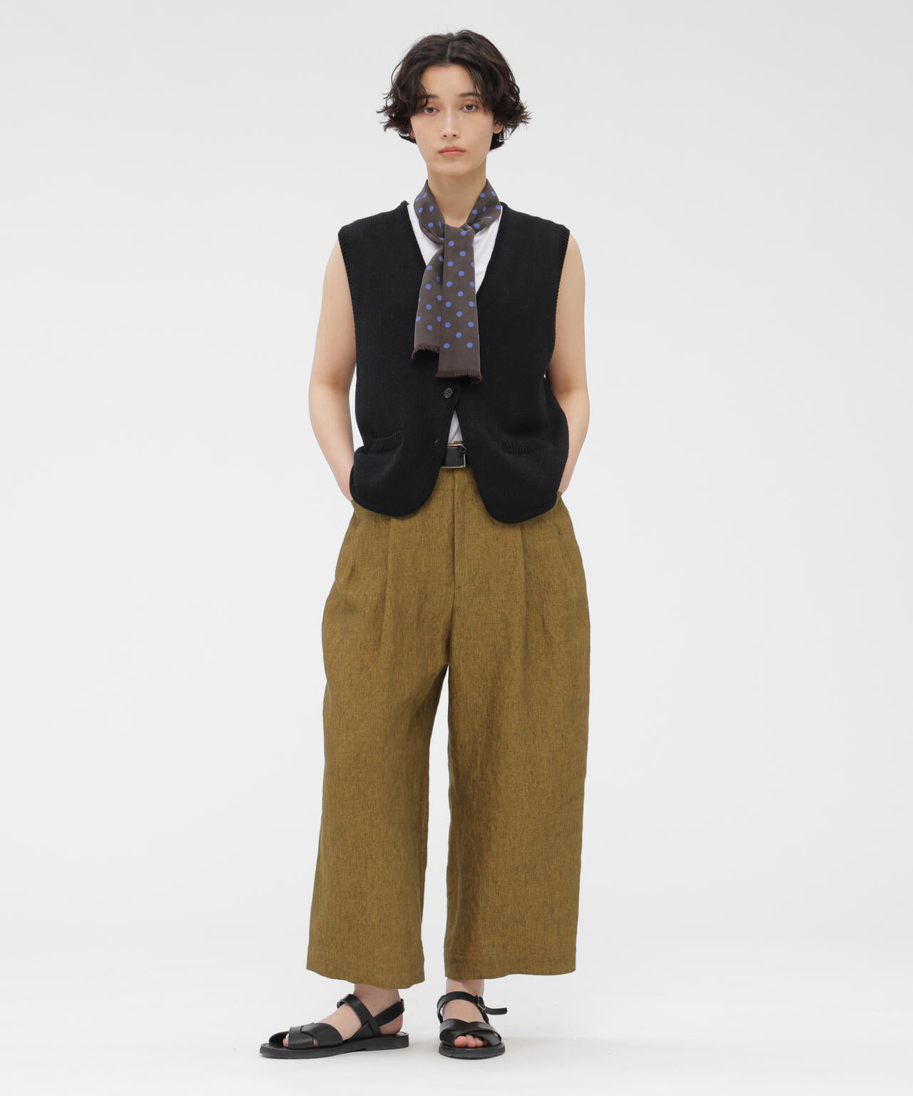 FADED LINEN TROUSERS | MARGARET HOWELL（マーガレット・ハウエル