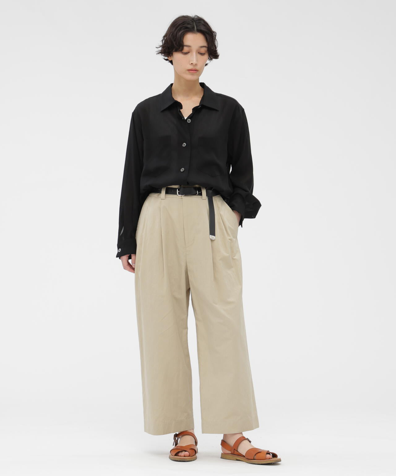 COTTON LINEN TROUSERS | MARGARET HOWELL（マーガレット・ハウエル