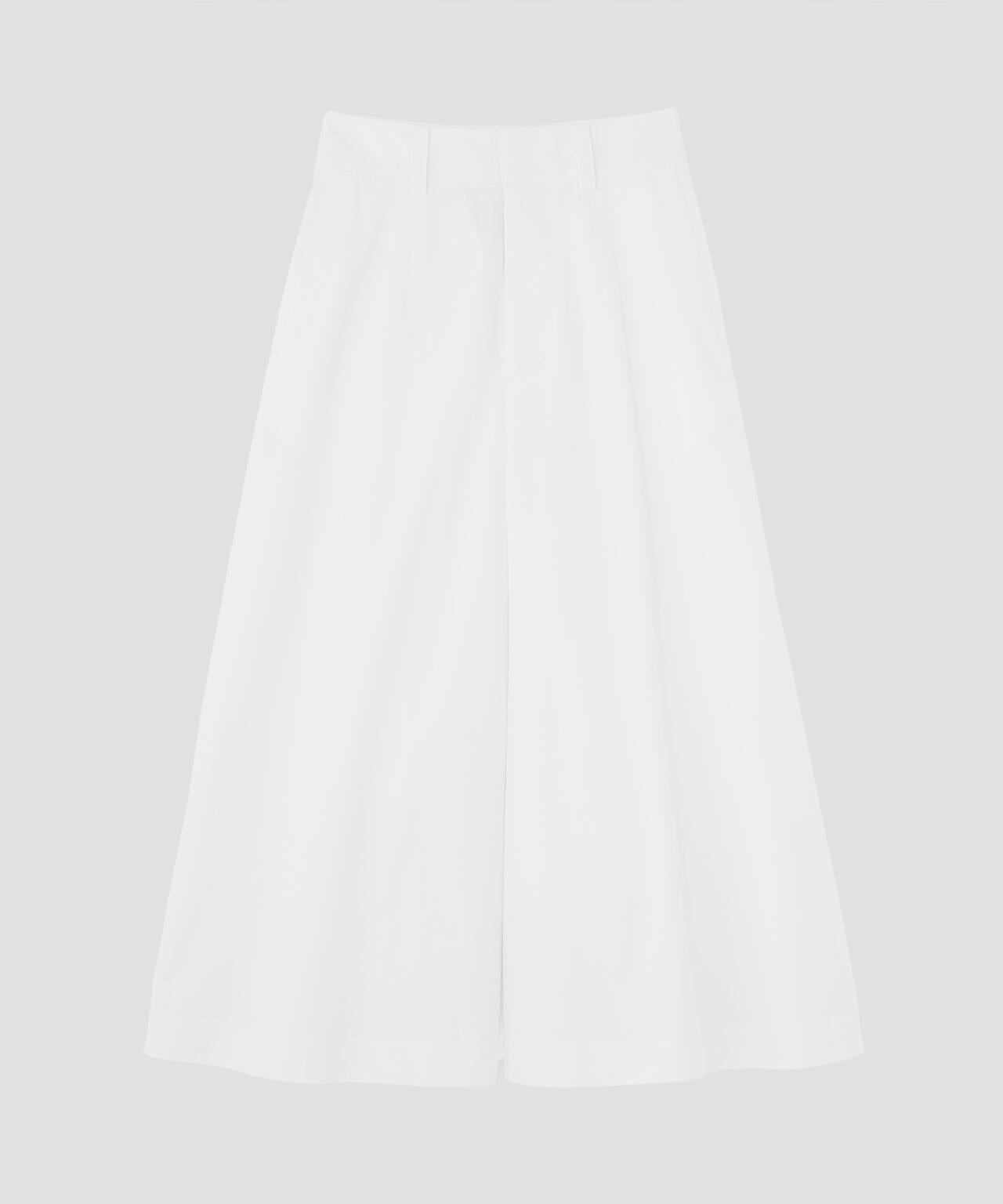 STIFF COTTON TWILL TROUSERS