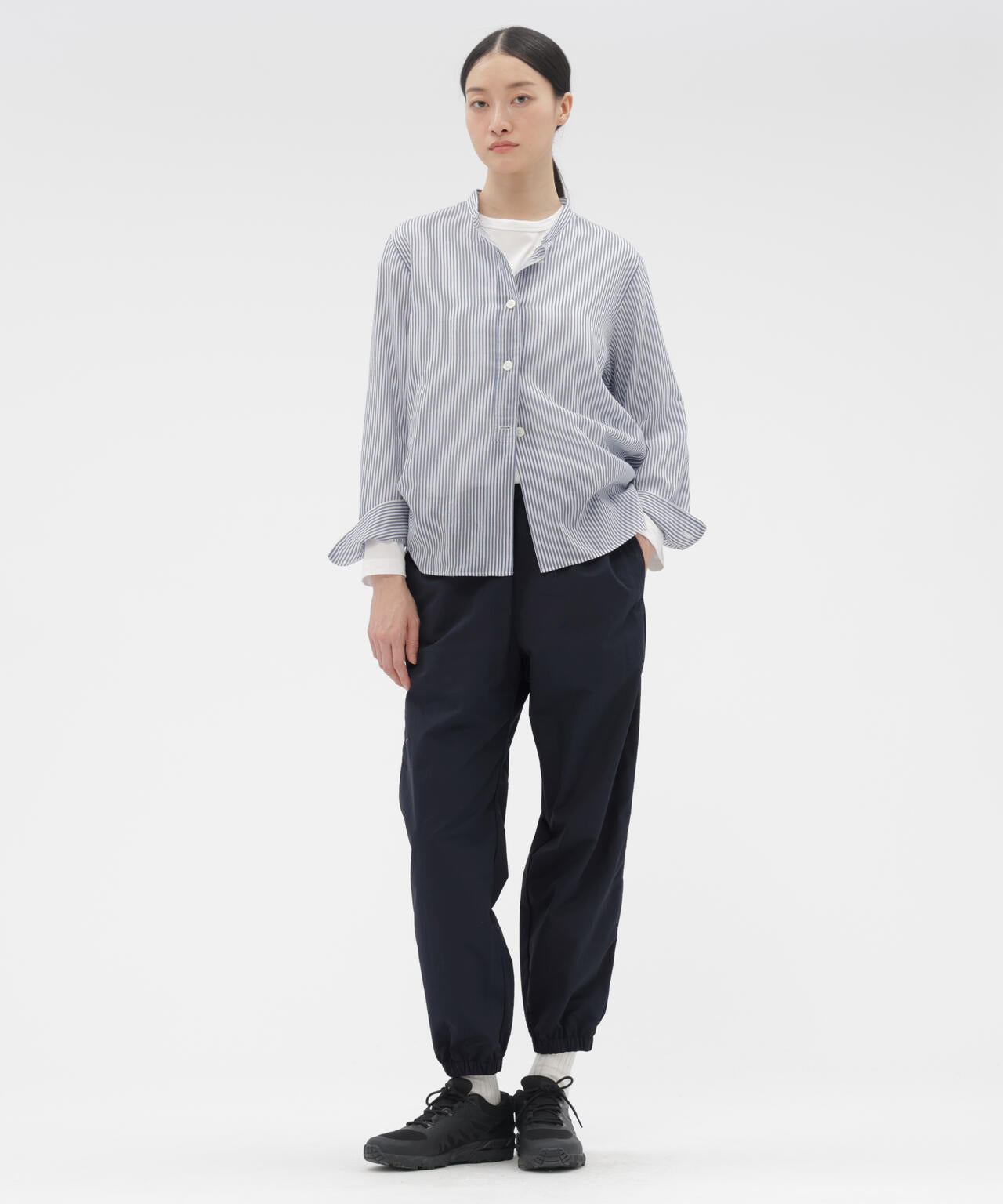 WATER REPELENT NYLON POPLIN TROUSERS