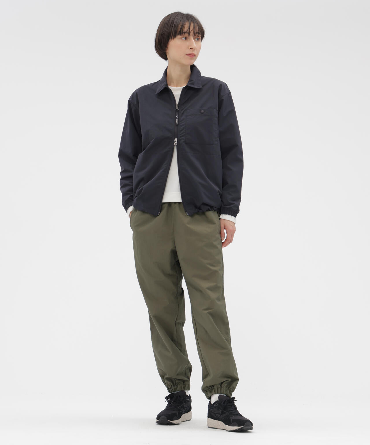 WATER REPELENT NYLON POPLIN TROUSERS