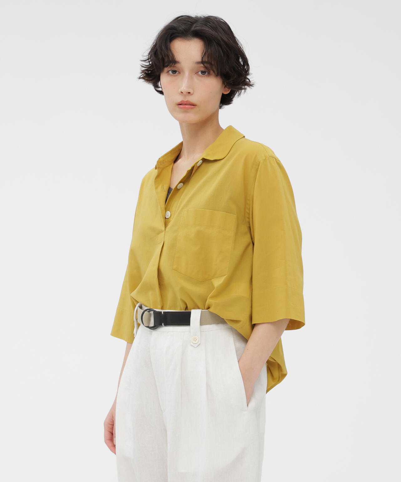 HIGH TWISTED COTTON VOILE SHIRT