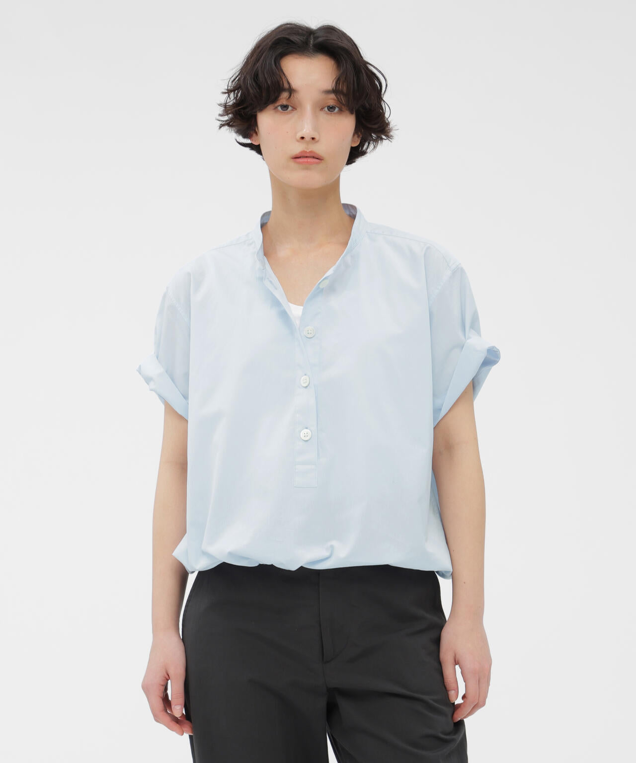 YARN DYED COTTON POPLIN SHIRT | MARGARET HOWELL（マーガレット
