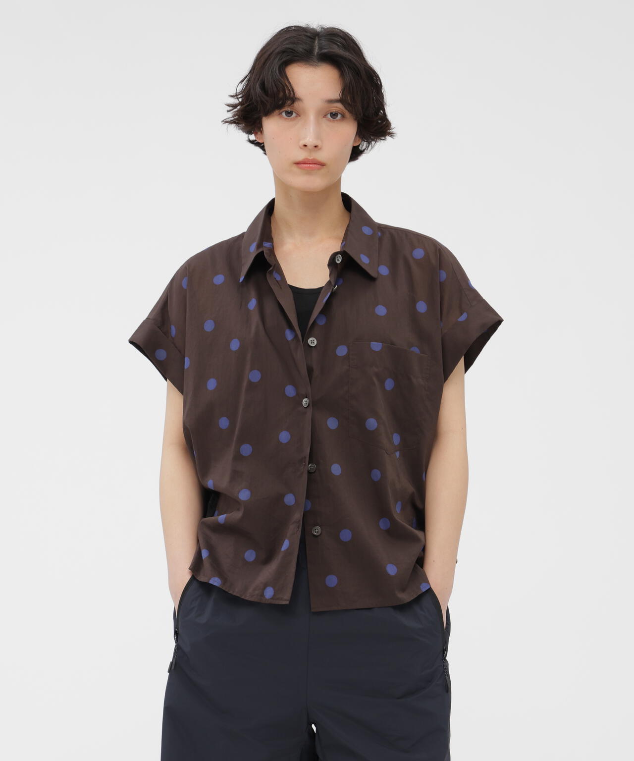 POLKA DOT COTTON POPLIN SHIRT | MARGARET HOWELL（マーガレット