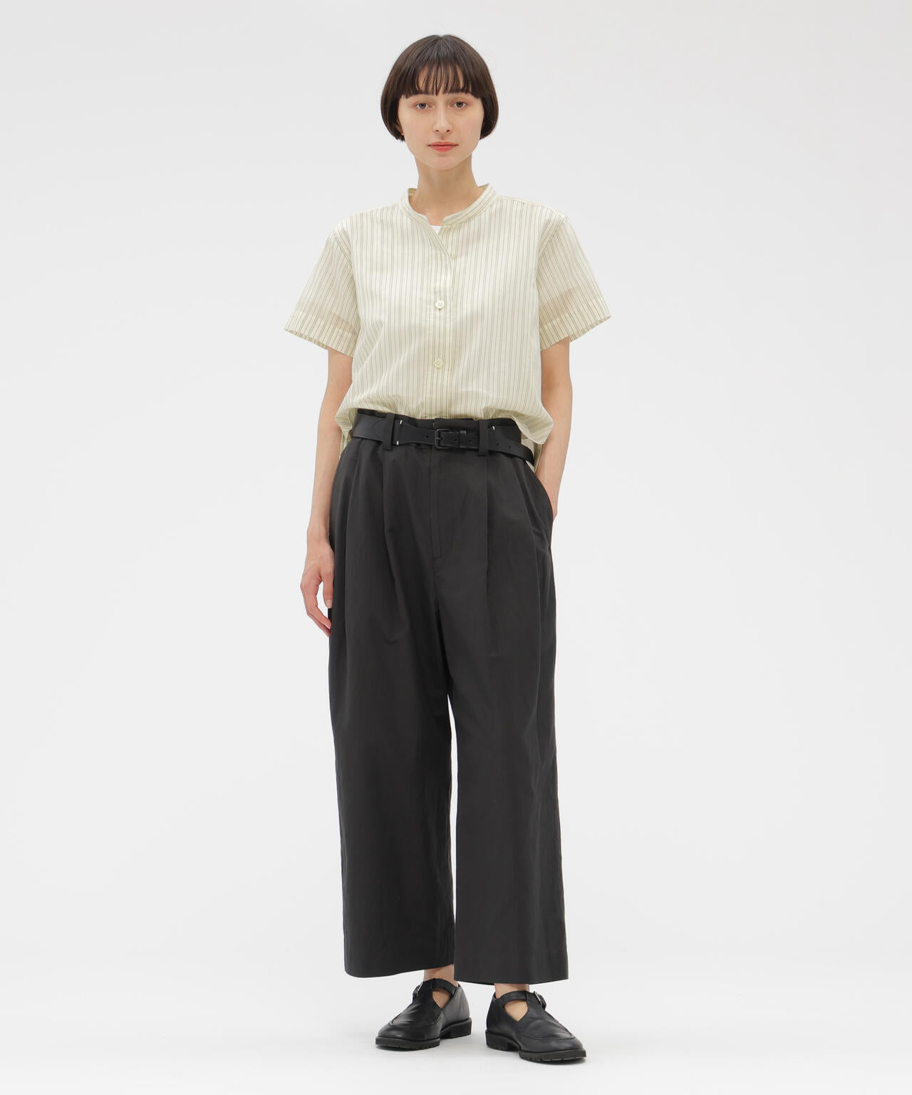 COTTON SILK GRAPHIC STRIPE SHIRT | MARGARET HOWELL（マーガレット