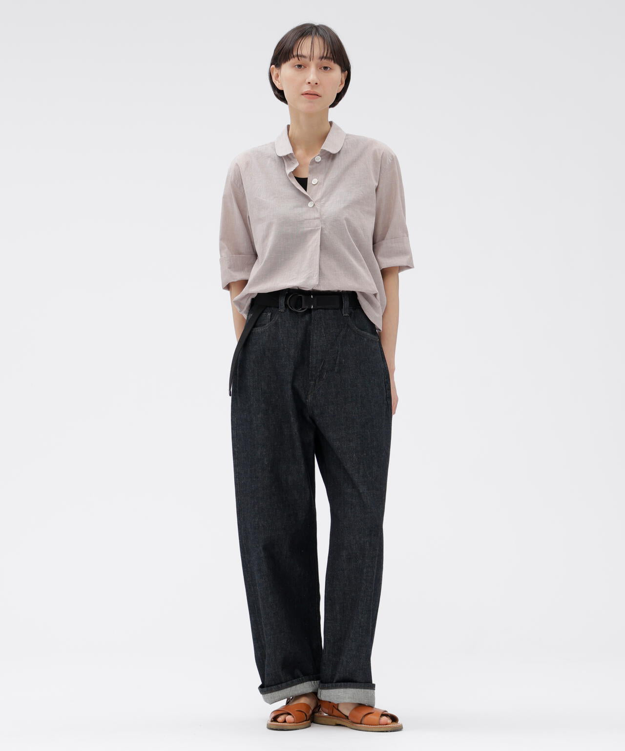 HAIRLINE STRIPE COTTON LINEN SHIRT | MARGARET HOWELL（マーガレット