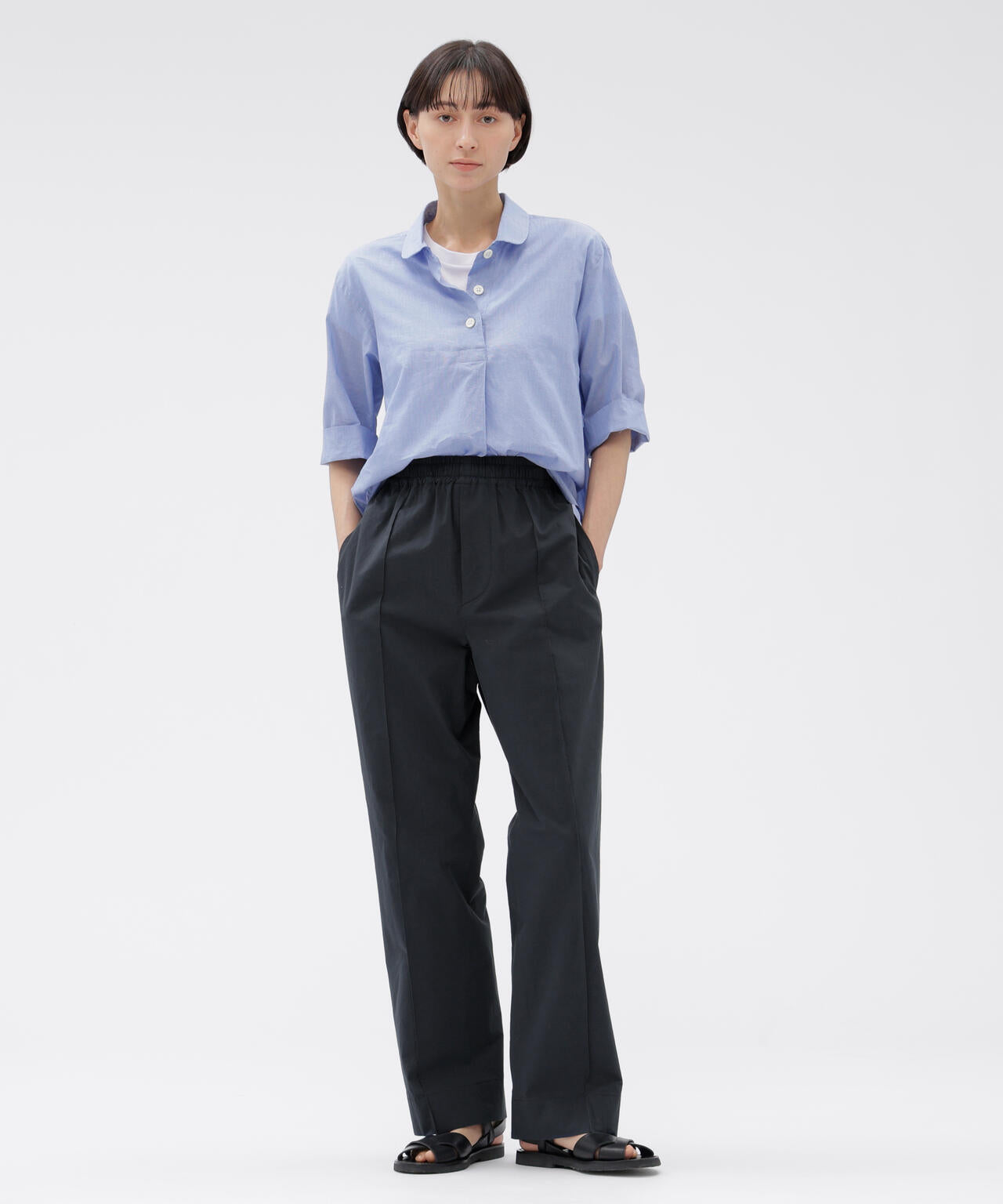 HAIRLINE STRIPE COTTON LINEN SHIRT | MARGARET HOWELL（マーガレット