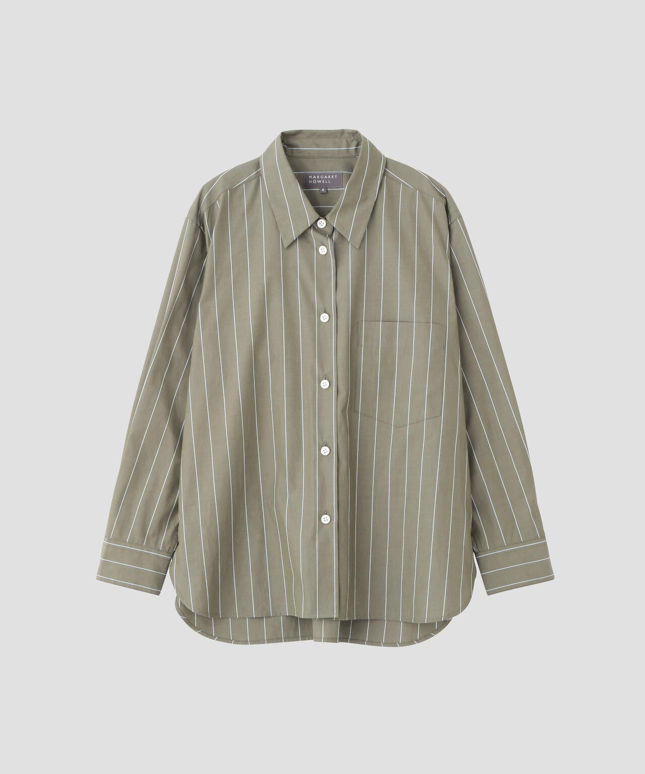 WIDE STRIPE COTTON SHIRT | MARGARET HOWELL（マーガレット・ハウエル