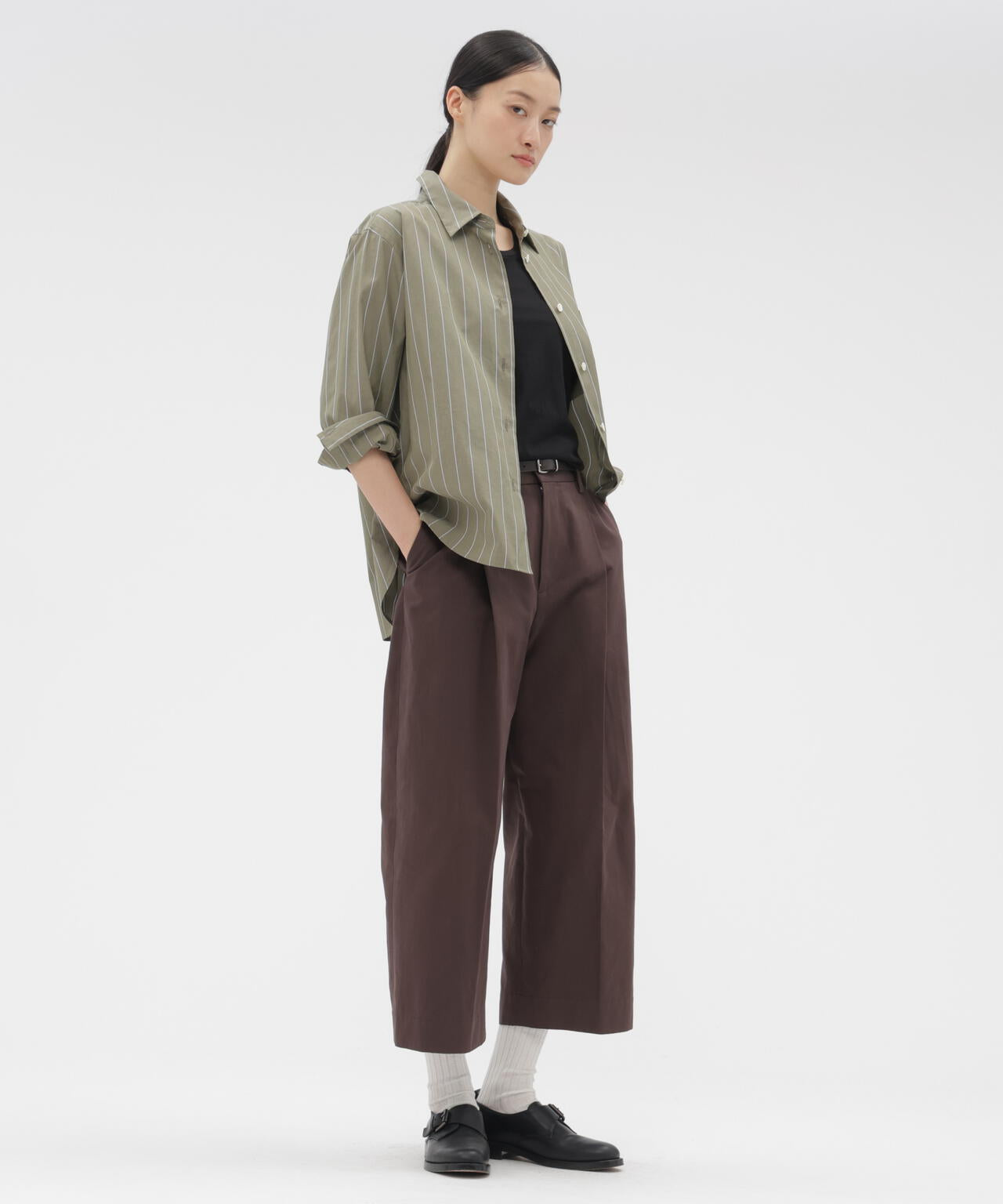 WIDE STRIPE COTTON SHIRT | MARGARET HOWELL（マーガレット・ハウエル