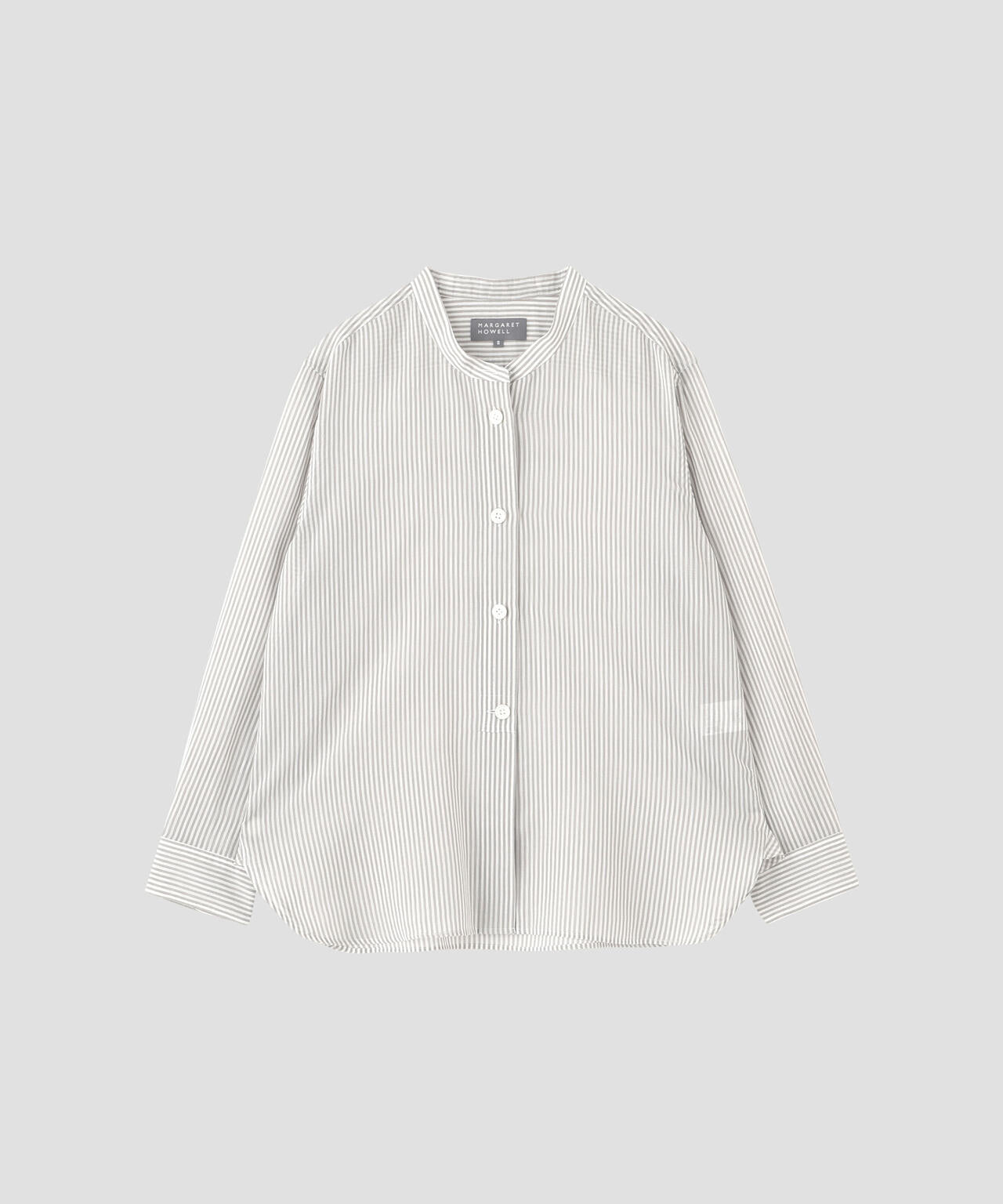COTTON SILK STRIPE SHIRT