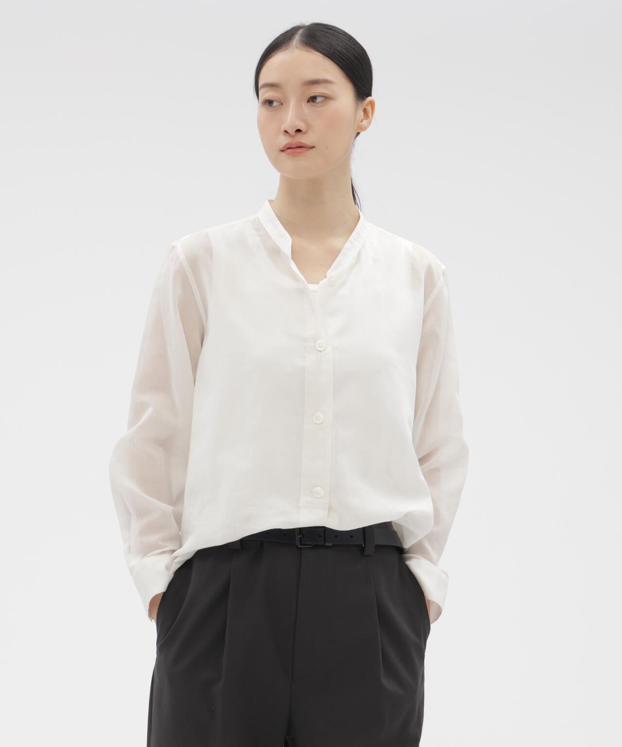 COTTON SILK STRIPE SHIRT