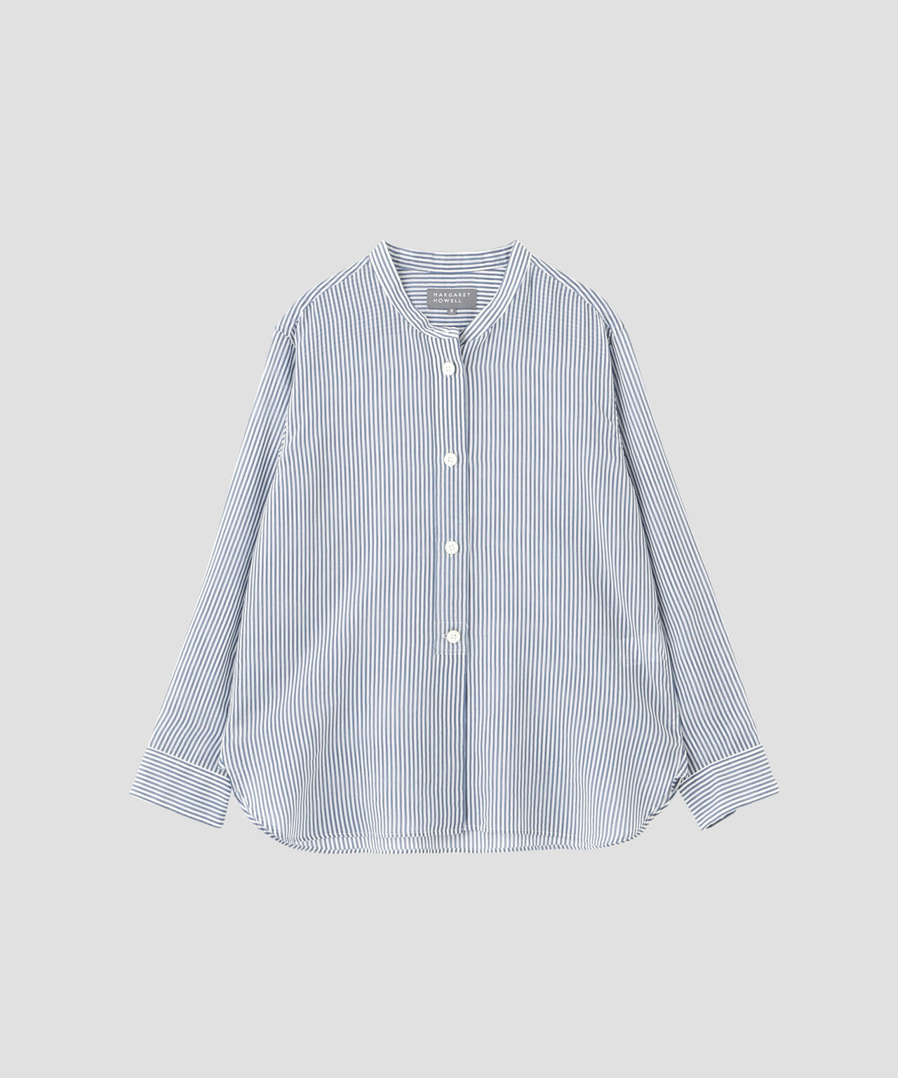 COTTON SILK STRIPE SHIRT