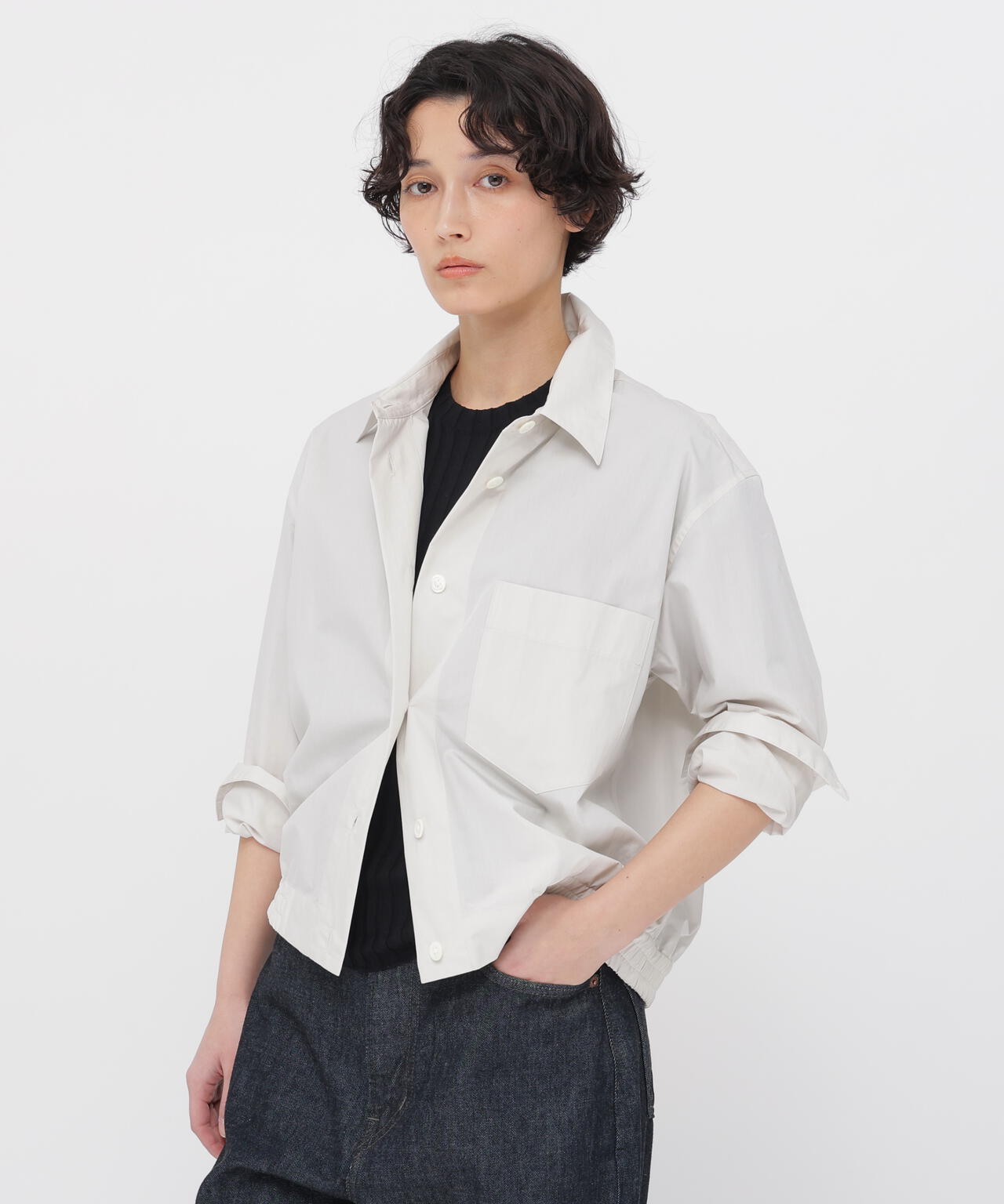 MARGALET HOWELLマーガレットハウエル★シャツブルゾン MARGARET HOWELL（マーガレットハウエル） シャツ HIGHDENSE COTTON