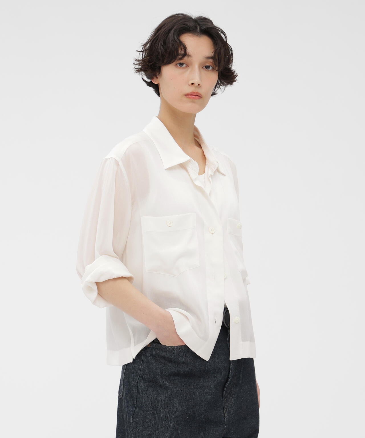 CUPRA VOILE PANAMA SHIRT | MARGARET HOWELL（マーガレット・ハウエル