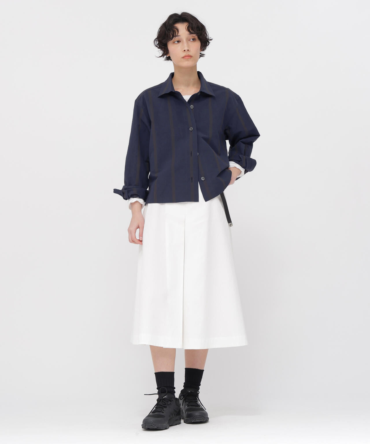 BOLD STRIPE COTTON LINEN SHIRT | MARGARET HOWELL（マーガレット