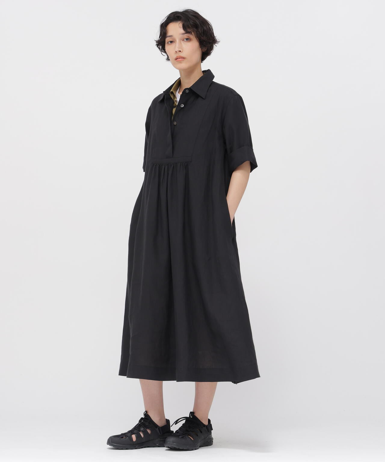 SHIRTING LINEN DRESS