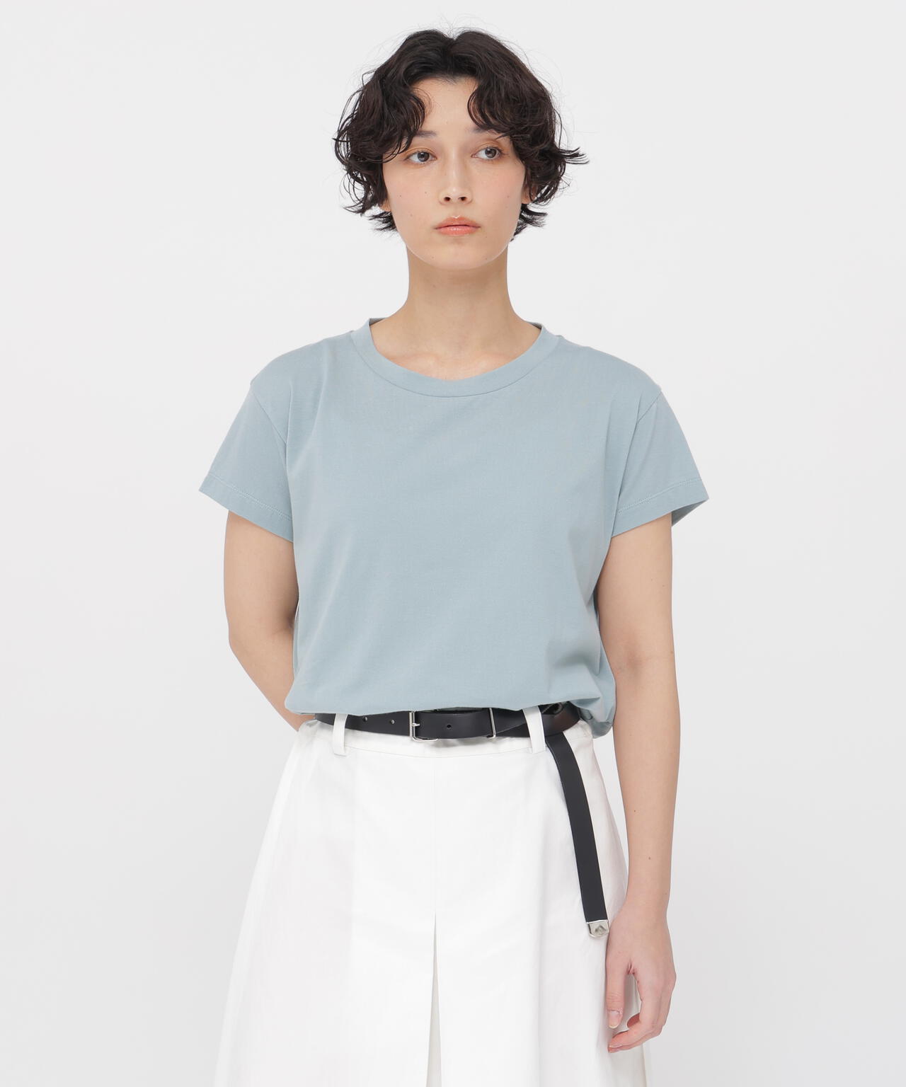 PLAIN COTTON JERSEY TOP