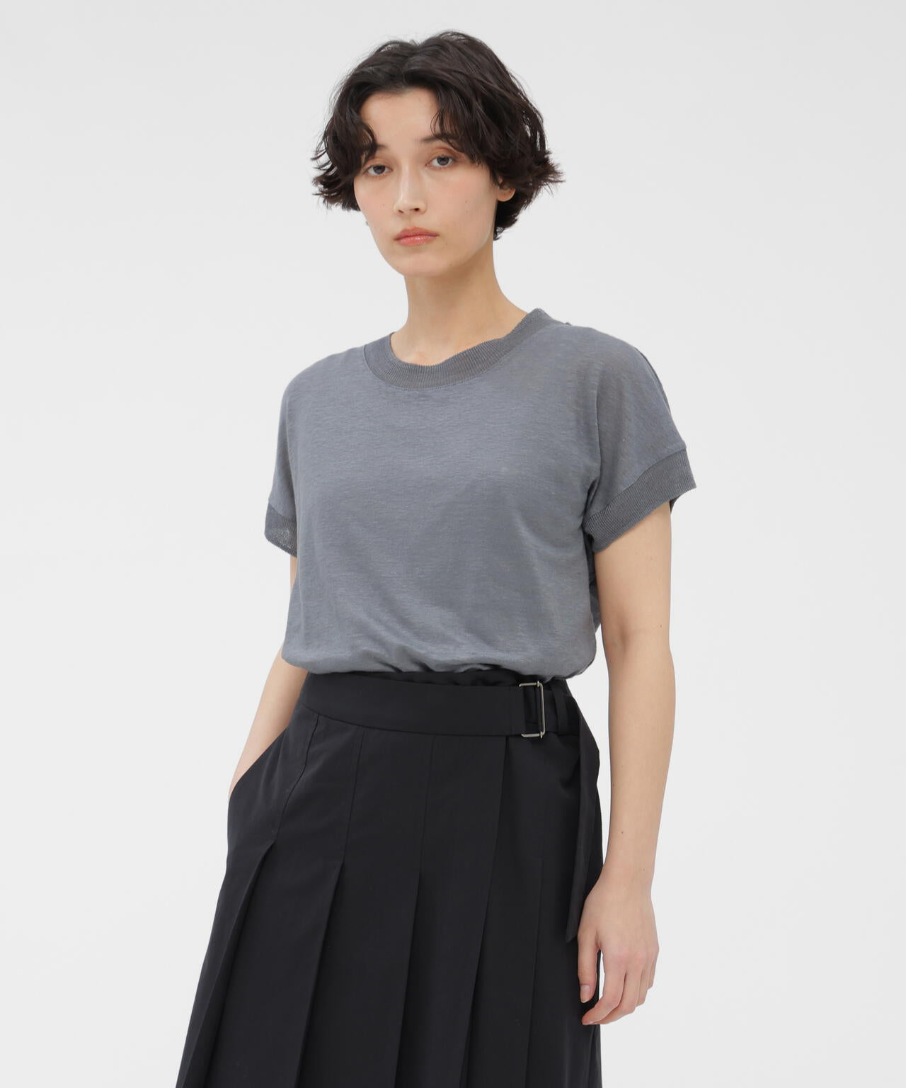 MARGARET HOWELL リバティー　シャツ LINEN JERSEY TOP | MARGARET HOWELL（マーガレット・ハウエル