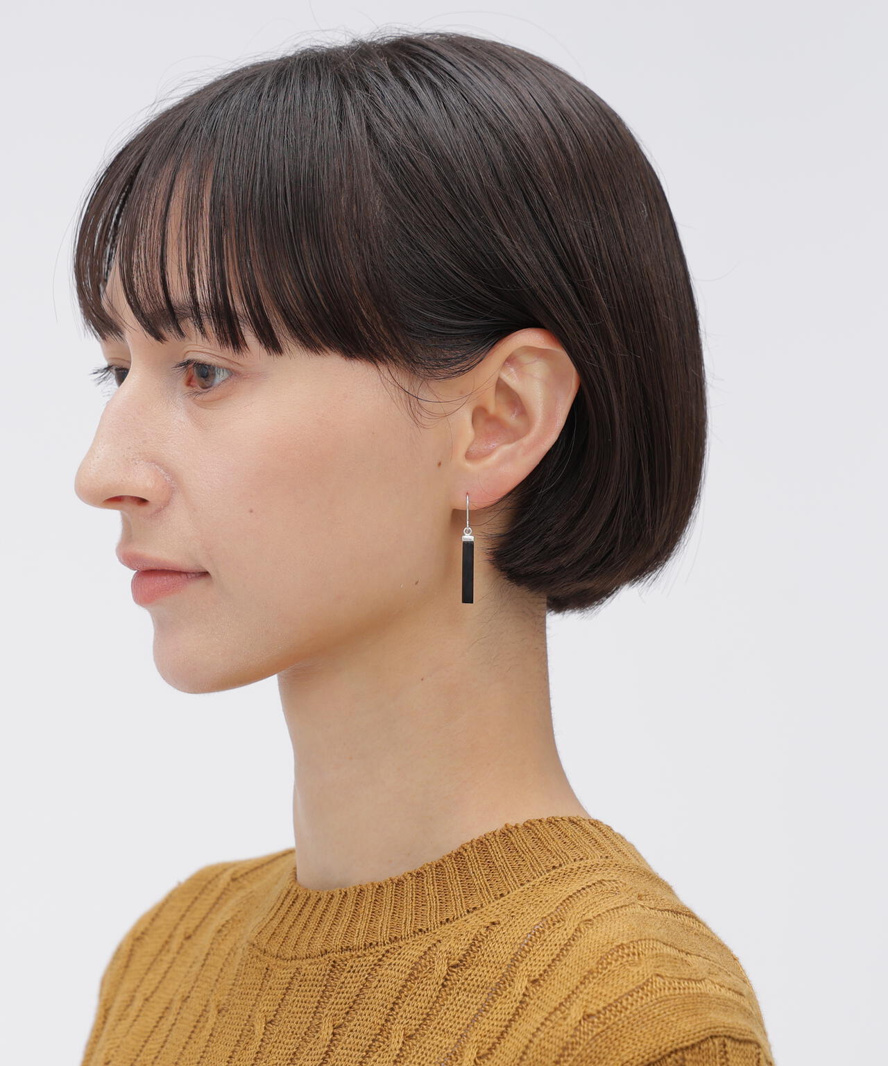 miriam renshaw ISSENDO HORN AND SILVER RECTANGULAR EARRING