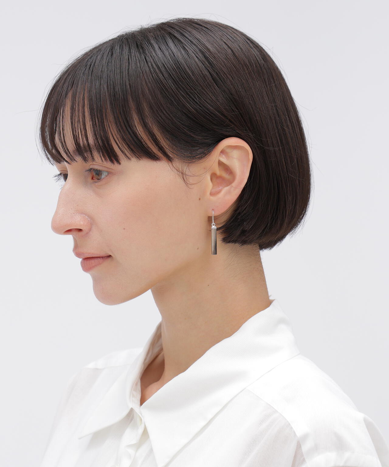 miriam renshaw ISSENDO HORN AND SILVER RECTANGULAR EARRING
