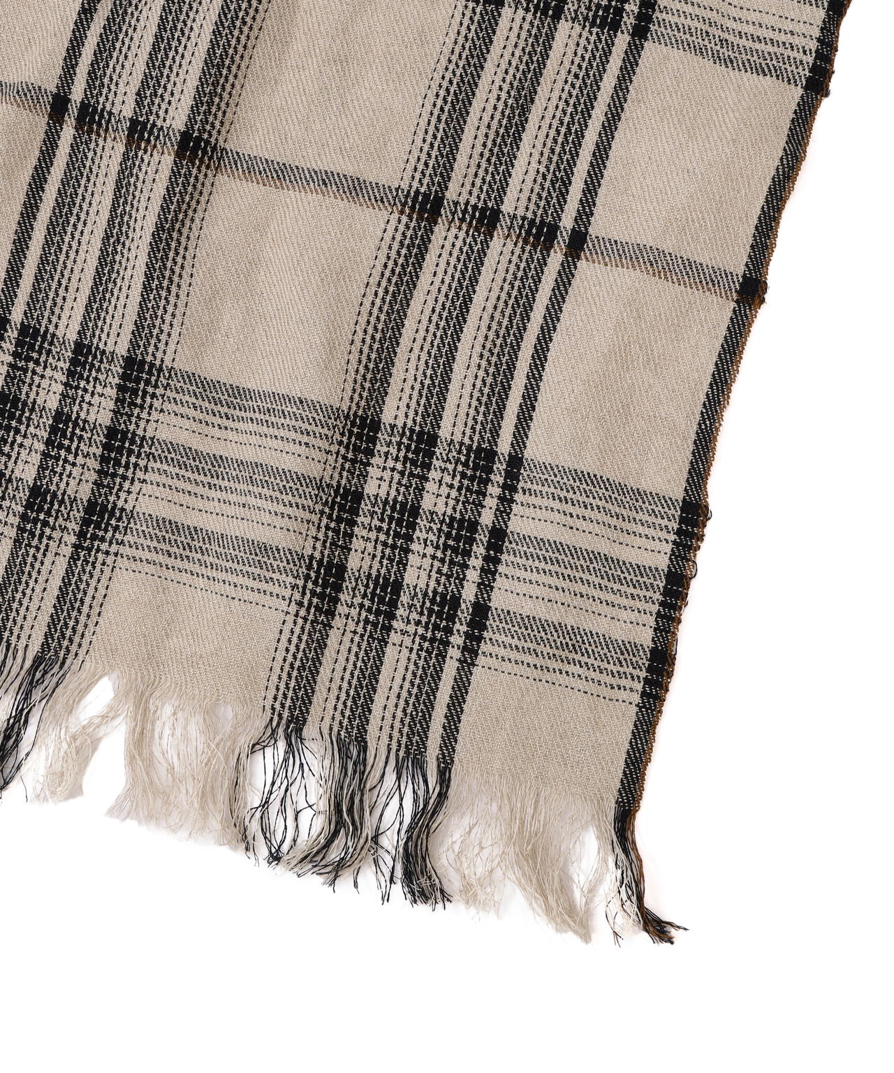 LINEN GRAPHIC CHECK SCARF | MARGARET HOWELL（マーガレット