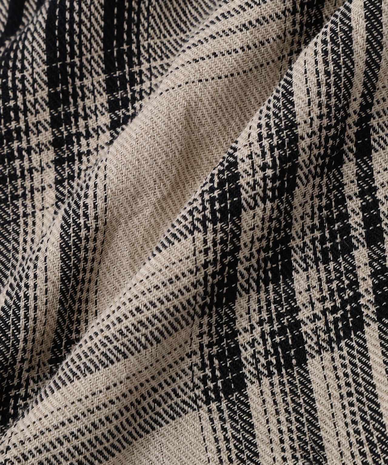 LINEN GRAPHIC CHECK SCARF