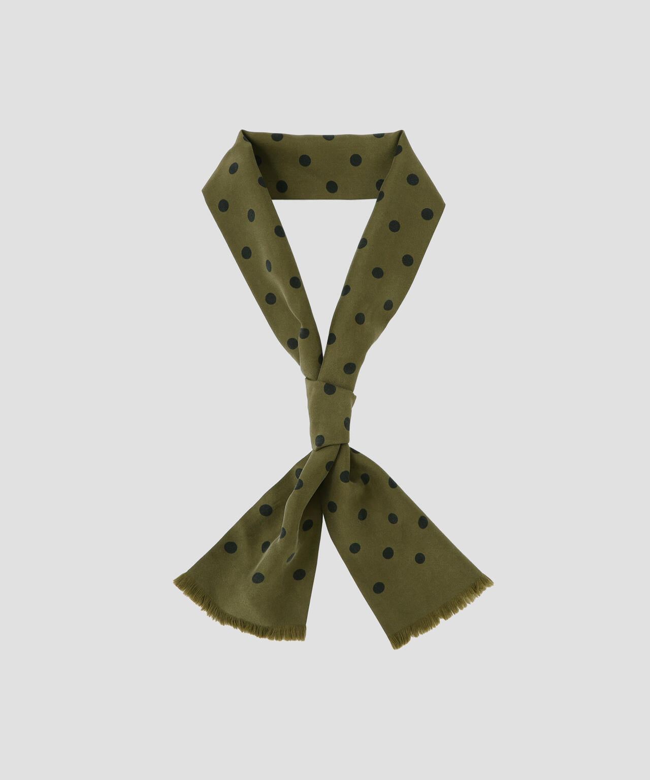 SILK TWILL POLKA DOT TIE SCARF