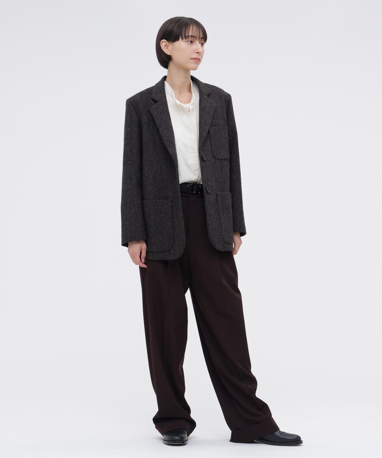 BROKEN WOOL HERRINGBONE JACKET | MARGARET HOWELL（マーガレット