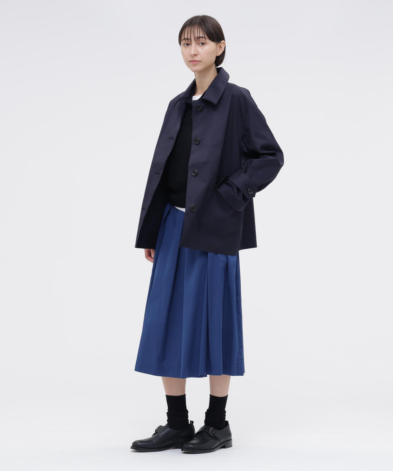 COTTON SILK POPLIN SKIRT | MARGARET HOWELL（マーガレット・ハウエル