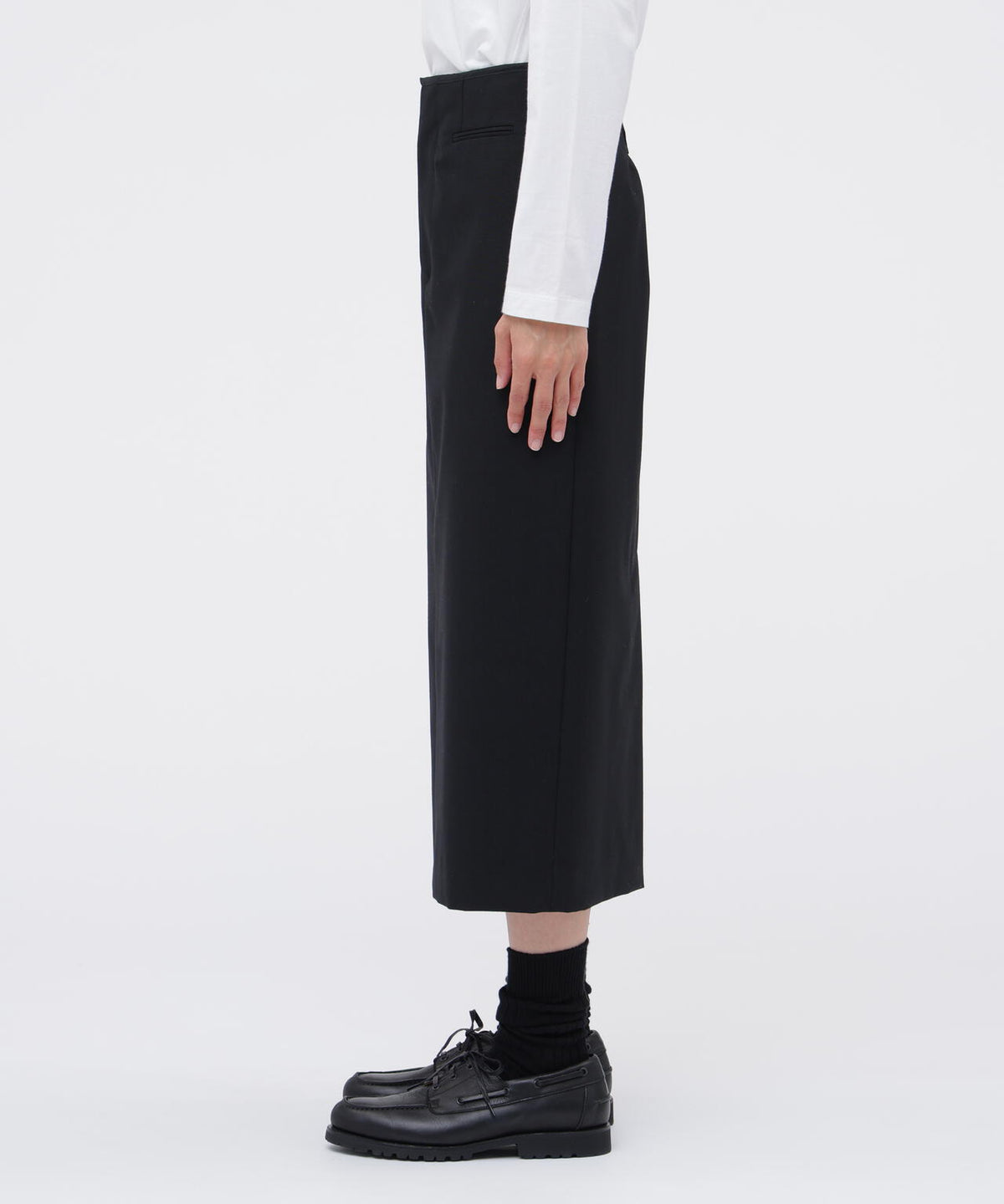 DRY WOOL PLAINWEAVE SKIRT