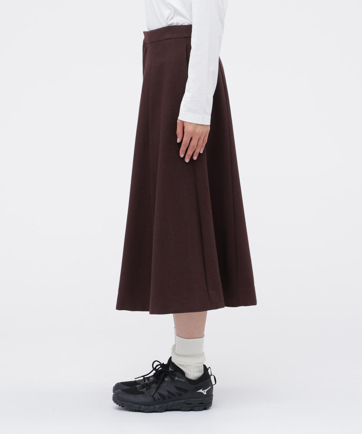 WOOL COTTON MOLESKIN SKIRT
