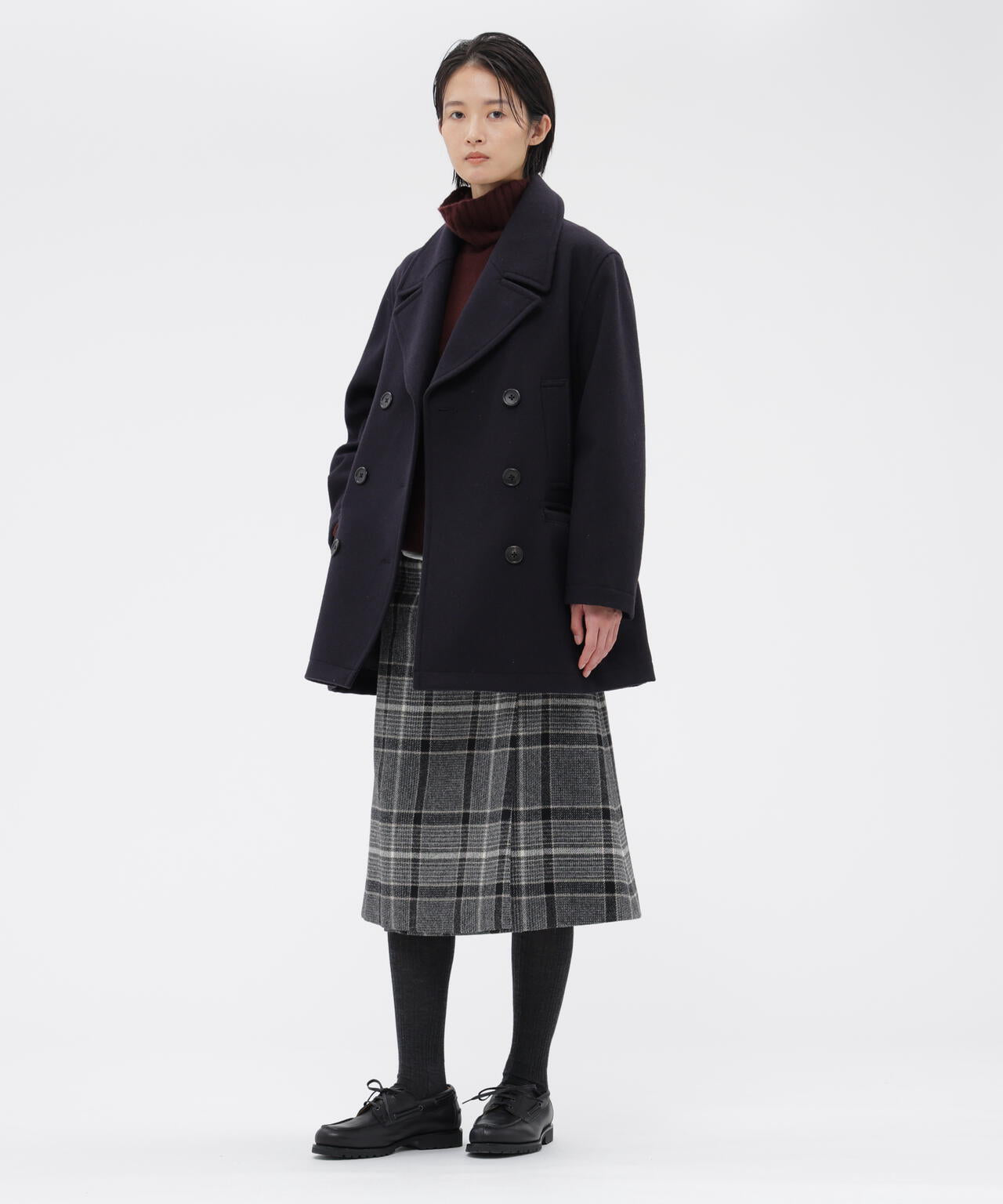 LARGE CHECK WOOL SKIRT | MARGARET HOWELL（マーガレット・ハウエル