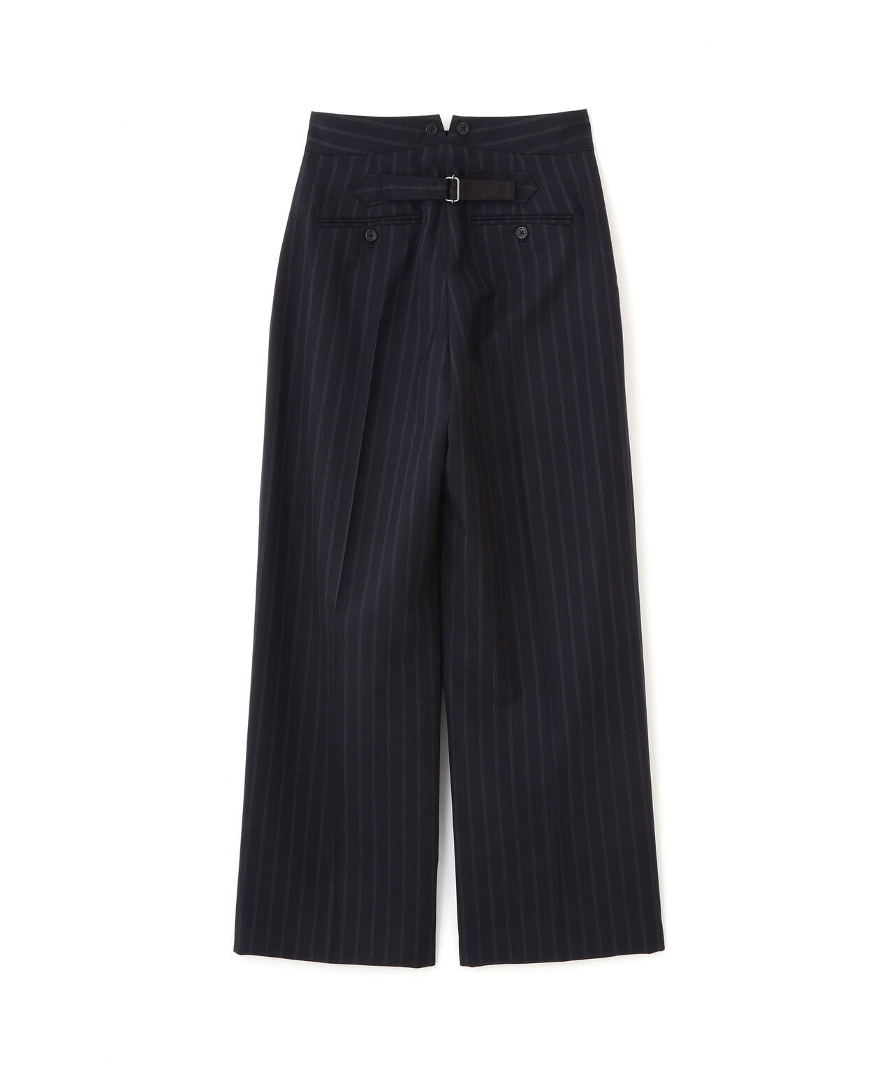 WIDE STRIPE WOOL TROUSERS
